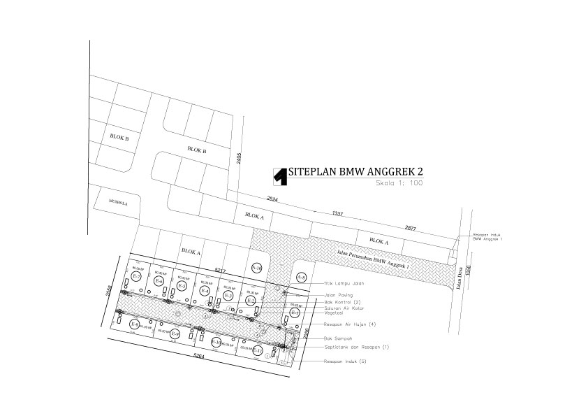 Perumahan BMW Anggrek 2 Tulungagung Siteplan Bumi Mas Wahyu Anggrek 2