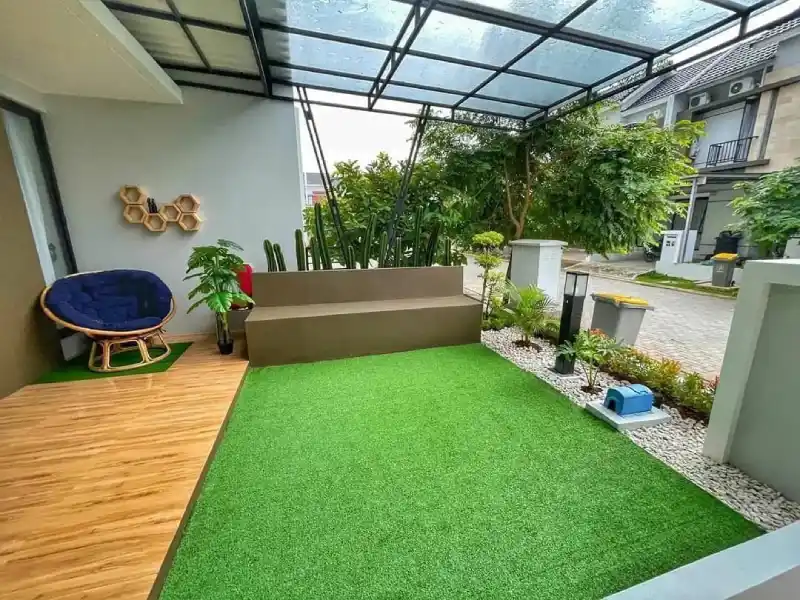 Ruang tamu tropis minimalis - 6 Contoh ruang tamu di teras rumah