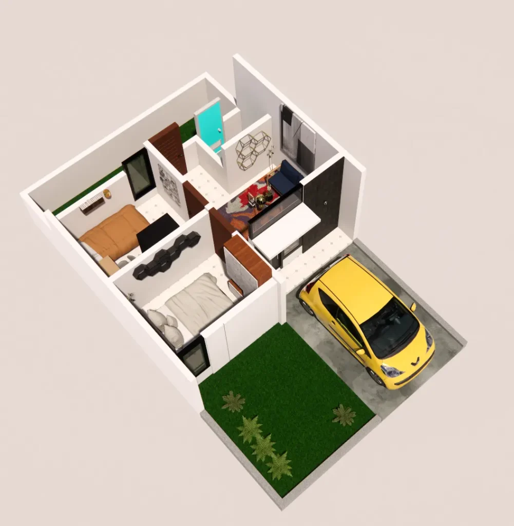 ukuran rumah subsidi - denah