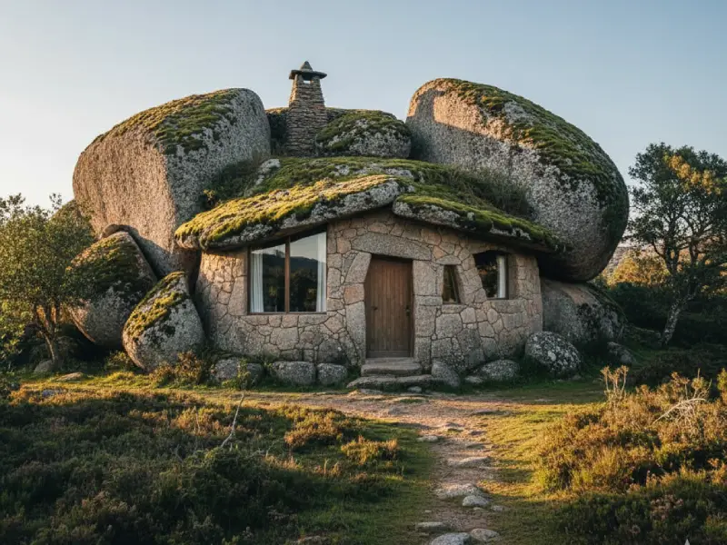 Menjelajahi 7 Bentuk Rumah Paling Aneh di Dunia Casa do Penedo Rumah Batu Raksasa yang Primitif Modern