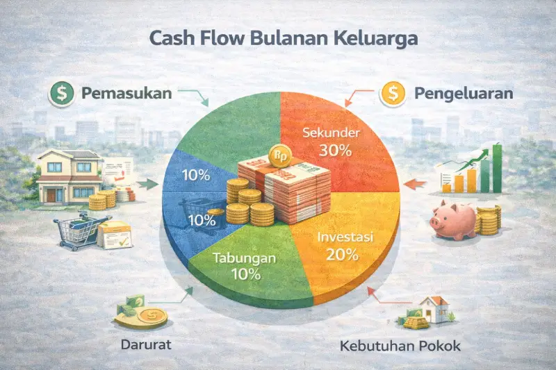 Cara Menyiapkan DP Rumah Secara Aman dan Terencana arus kas dan tabungan dp rumah