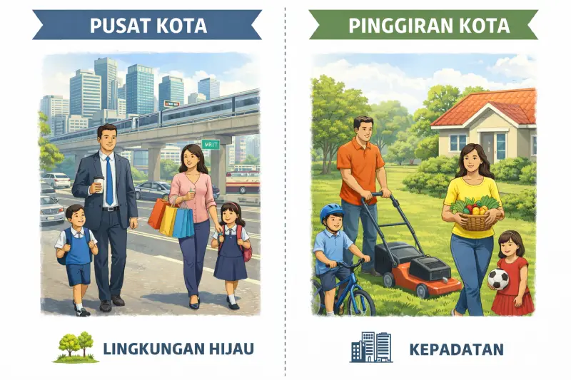 dampak sosial perumahan pinggiran vs tengah kota