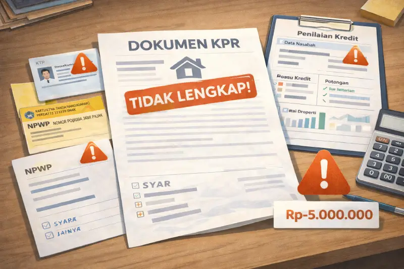 penyebab KPR ditolak bank akibat dokumen tidak lengkap