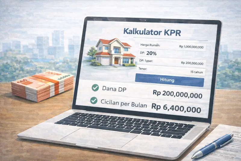 Cara Menyiapkan DP Rumah Secara Aman dan Terencana simulasi dp rumah