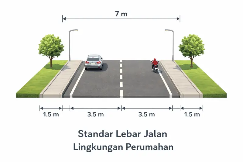 standar teknis jalan lingkungan perumahan
