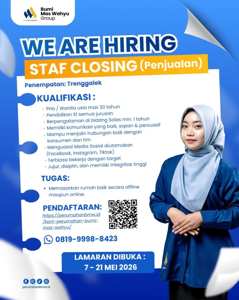 karir staff closing trenggalek